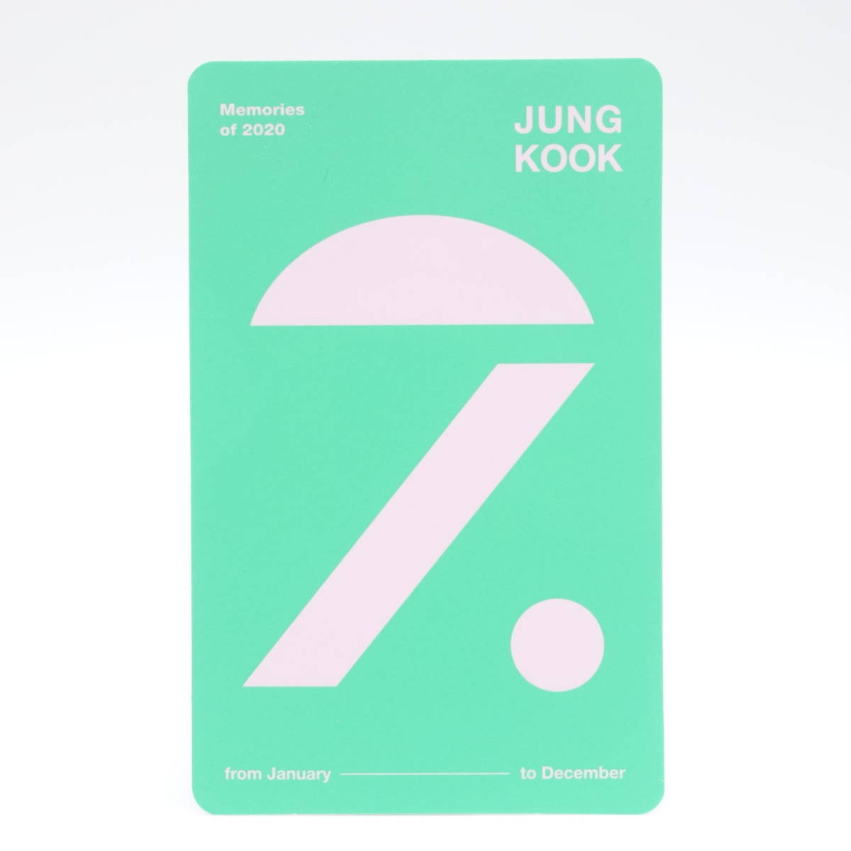BTS bulletproof boy . van tongue / John gkJUNG KOOK/Memories of 2020/FC official / trading card card /9733