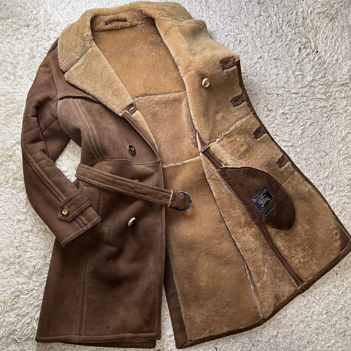 雅虎代拍 -- 美品 幻のリアルムートン Lサイズ!☆バーバリー BURBERRY