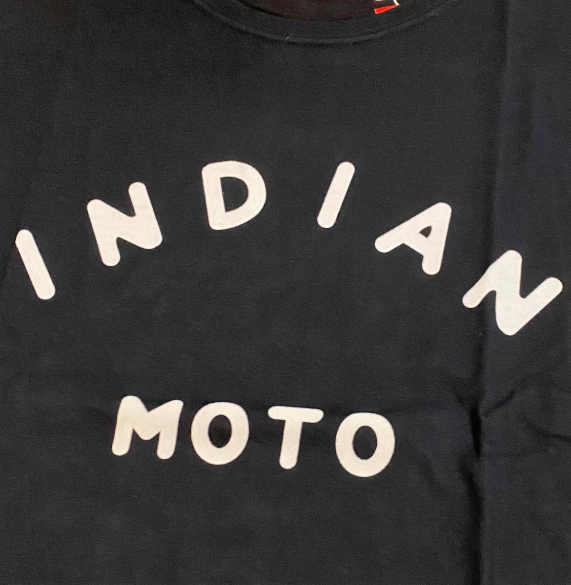 【Indian Motocycle】Lサイズ　ブラック　ロゴ”INDIAN MOTO”Tシャツ　インディアンモトサイクル　ランブル