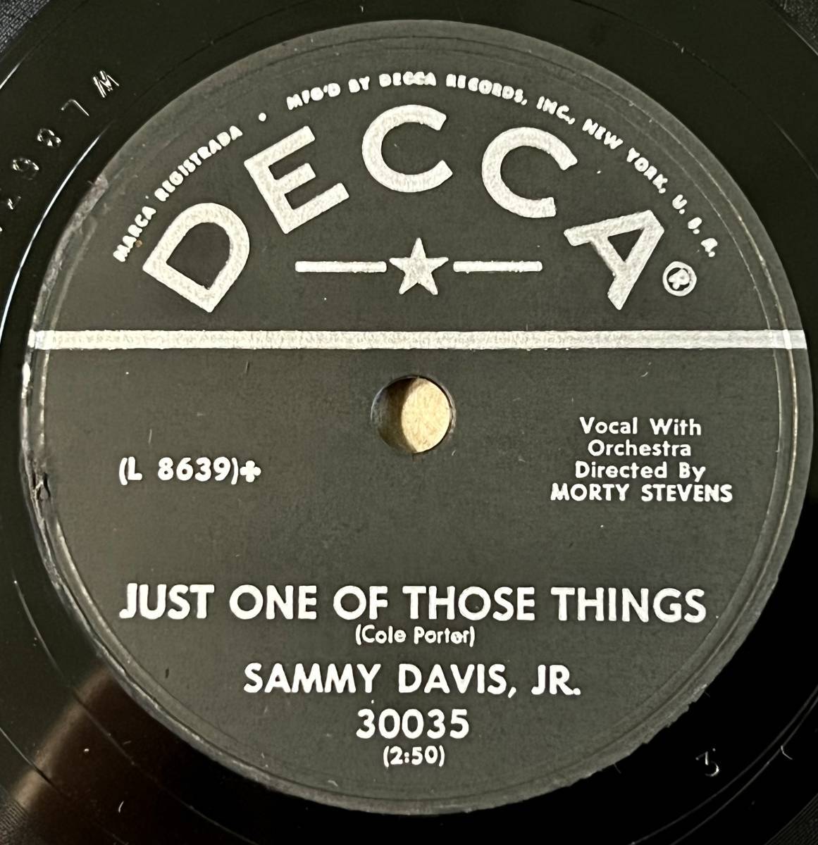 SAMMY DAVIS JR. DECCA Just One Of Those Things/ Earthbound_画像1