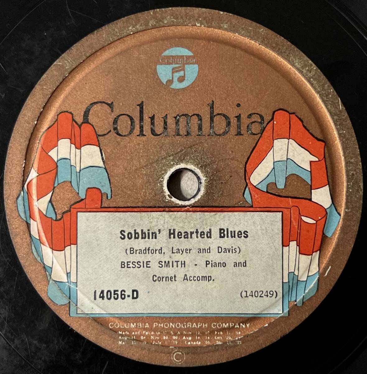 BESSIE SMITH w LOUIS ARMSTRONG COLUMBIA Reckless Blues/ Sobbin* Hearted Blues