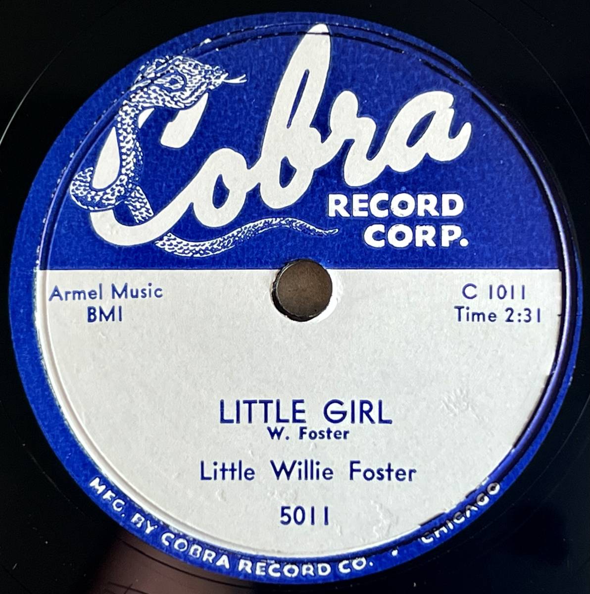 SP/78 - LITTLE WILLIE FOSTER COBRA Little Girl/ Crying The Blues