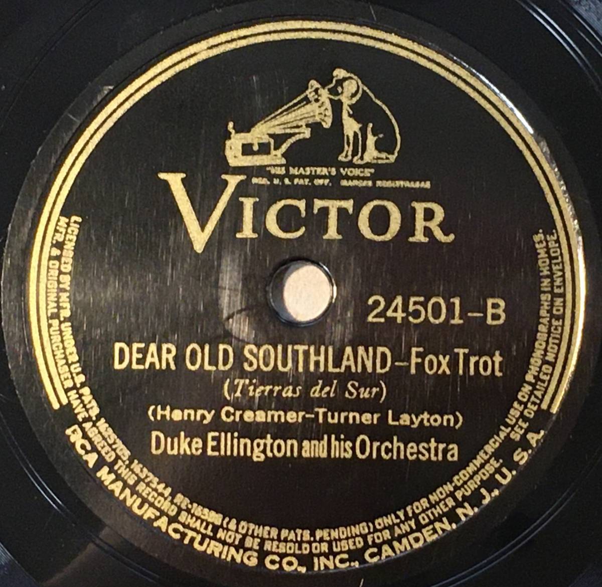 DUKE ELLINGTON AND HIS ORCH. VICTOR Daybreak Express/ Dear Old Southlandの画像2