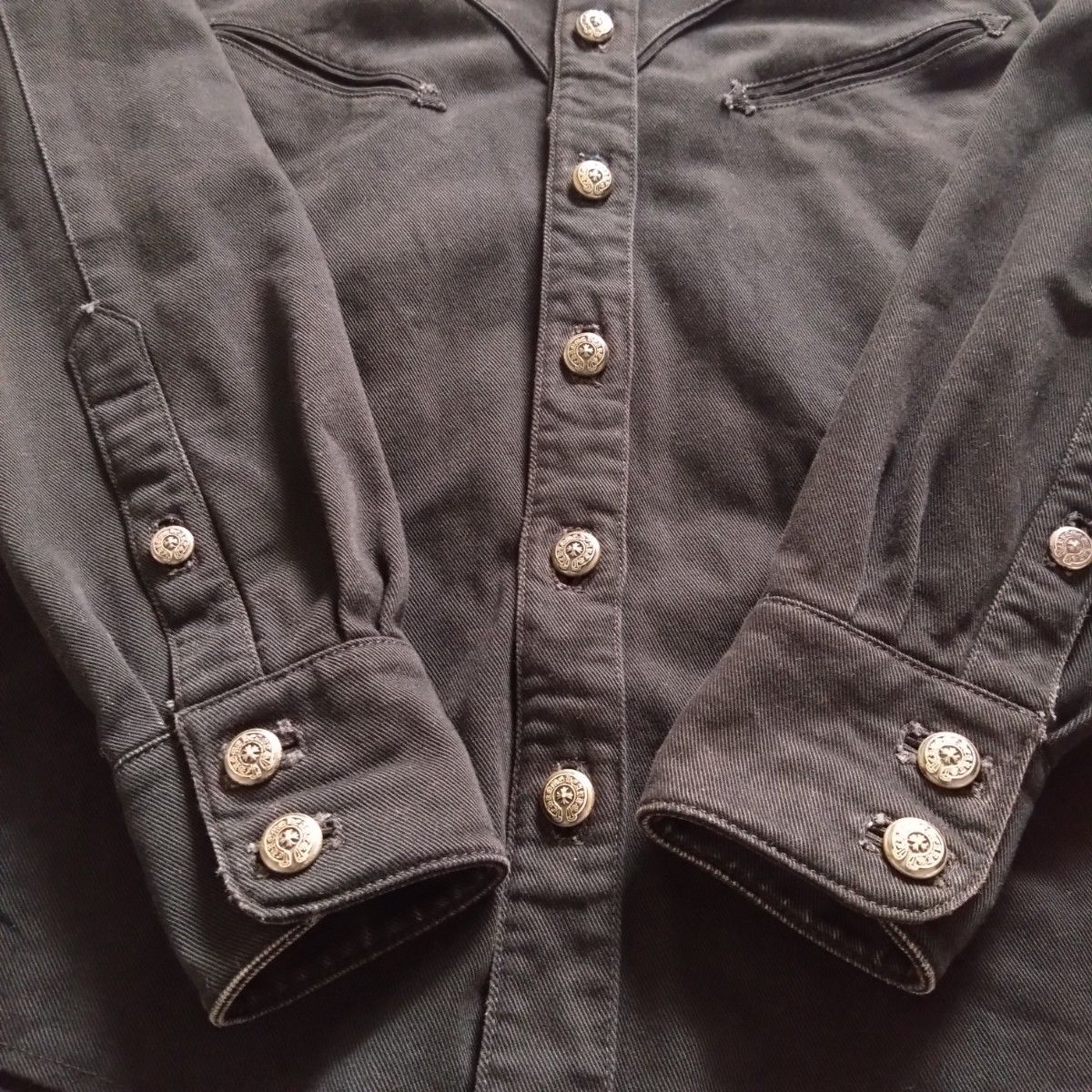 超希少 CHROME HEARTS フレアニー デニムウエスタンシャツ 超希少 CHROME HEARTS フレアニー デニムウエスタンシャツ