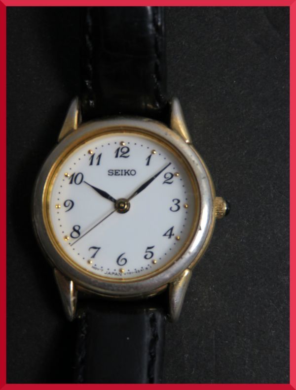 セイコー SEIKO クォーツ 3針 V701-1930 女性用 レディース 腕時計 T892 稼働品_画像1