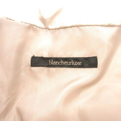 01【中古】*ブランシュール BLANCHEURLUXE コート ダウン スタンドカラー 38 ベージュ レディース 送料無料_画像6