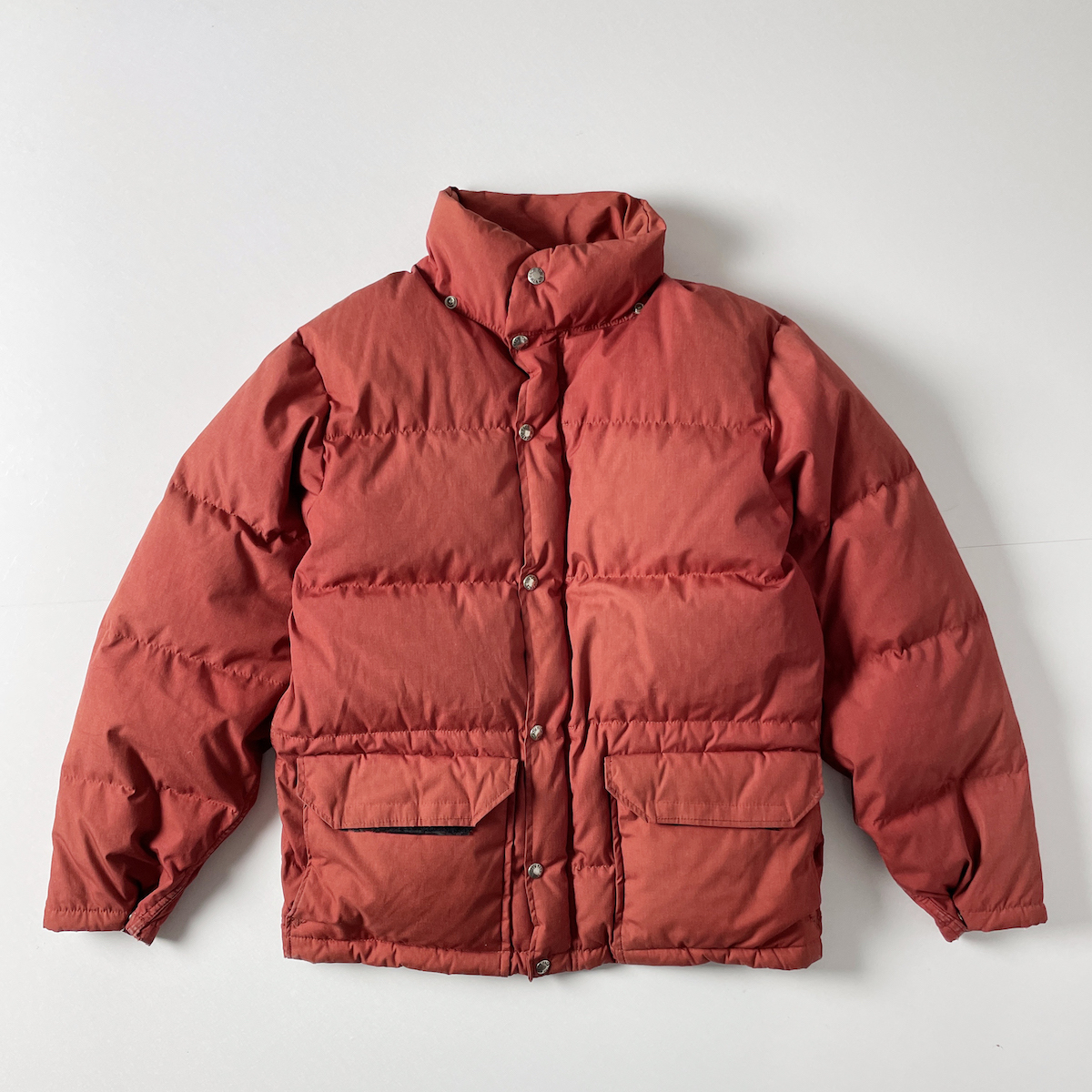 THE NORTH FACE　90s ヴィンテージ USA製 ウォッシャブル 厚手 ダウン ジャケット オレンジ 赤 ダブル ジップ 冬 ザ ノースフェイス S / M