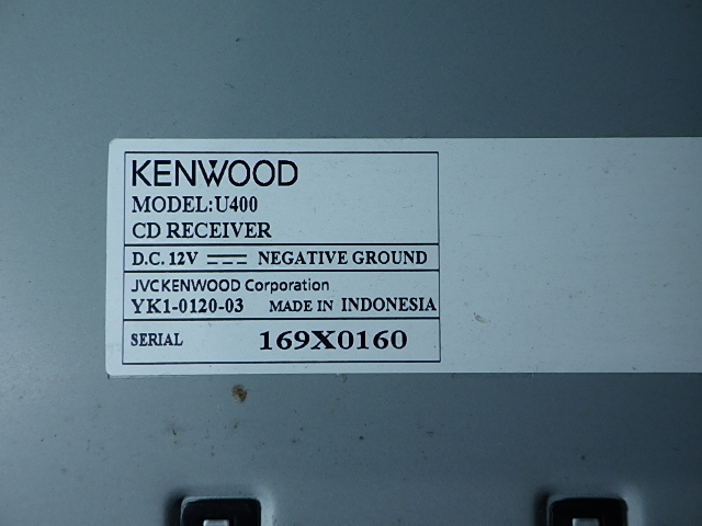 D211-1　ケンウッド　U400　CD1DIN　CD/USB動作確認済み　手渡し／同梱不可商品_画像4