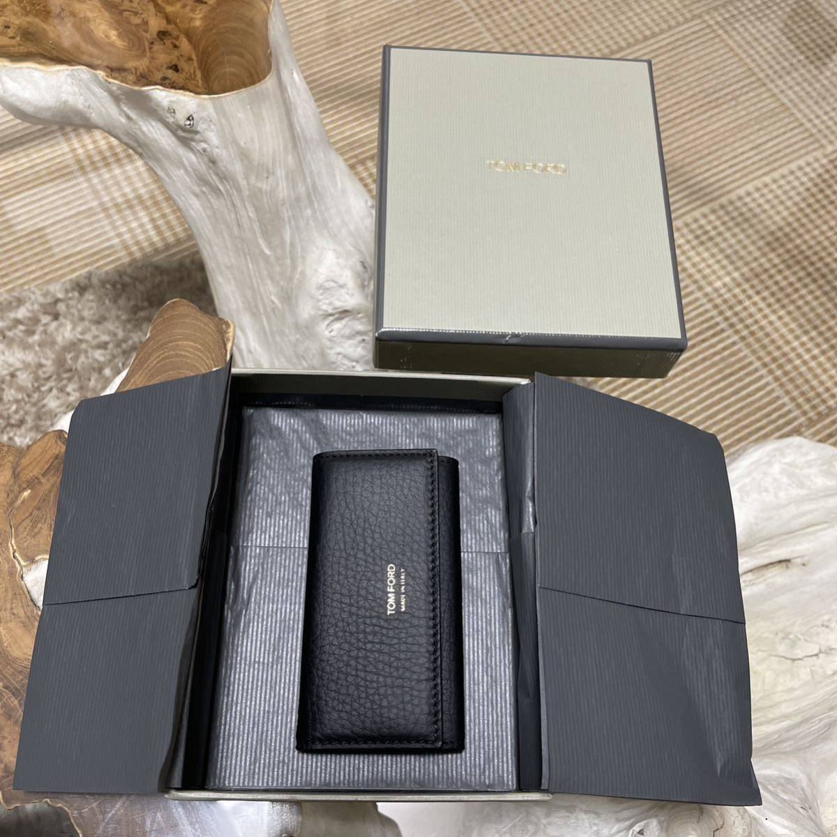 TOM FORD 4連キーケース 黒 キーホルダー ブラック(トムフォード