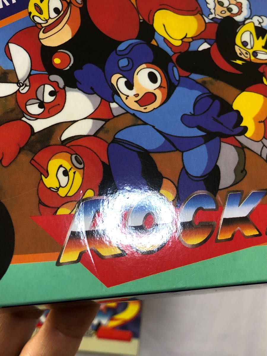 CAPCOM カプコン　ROCKMAN ロックマン　パッケージTシャツ　全2種セット　サイズL  プライズ品　1 水色　2赤色