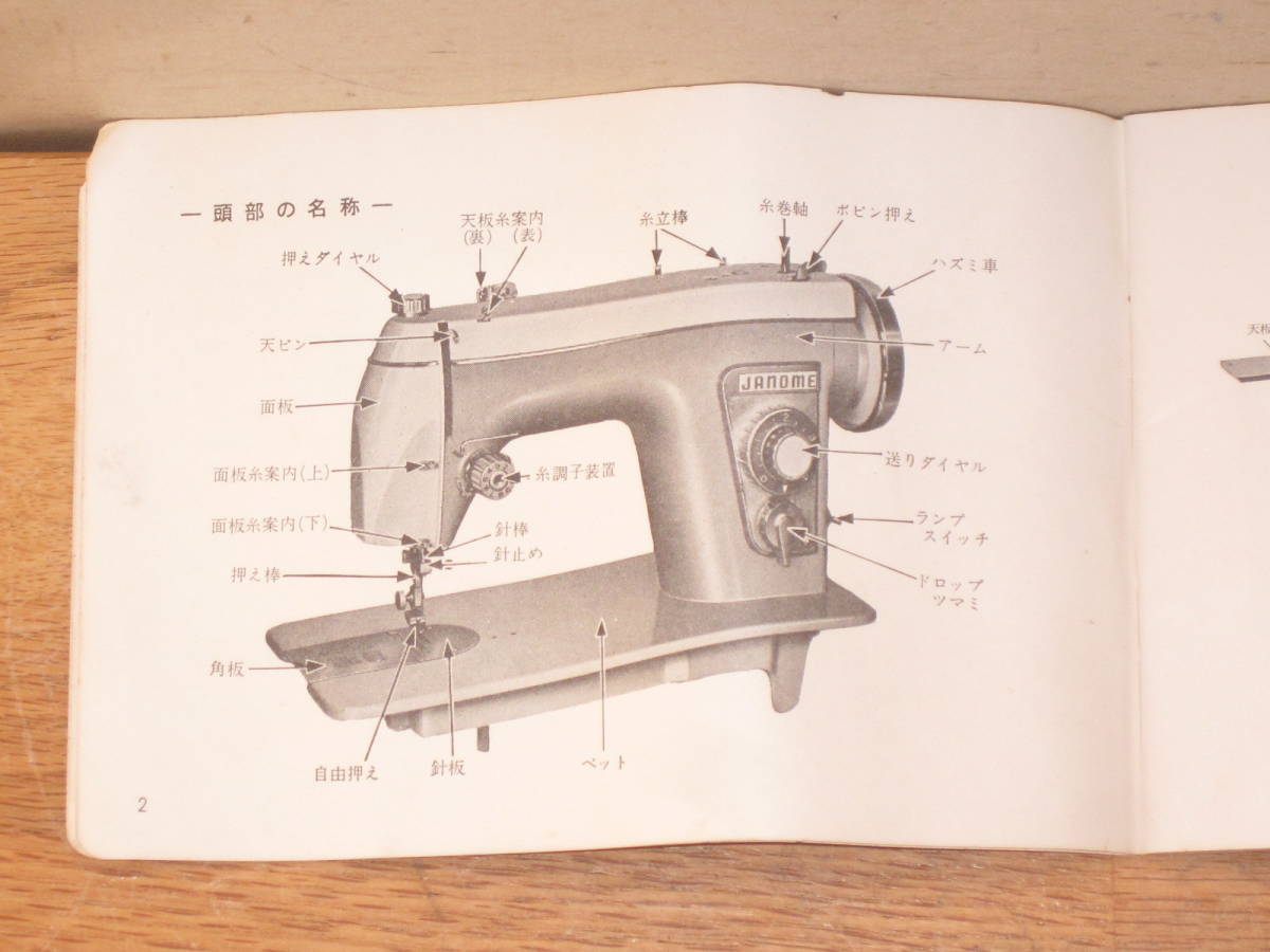 古いジャノメミシン取扱説明書 HL2-365型 昭和38年発行 使用説明書 蛇の目ミシン工業株式会社 昭和レトロ_画像4