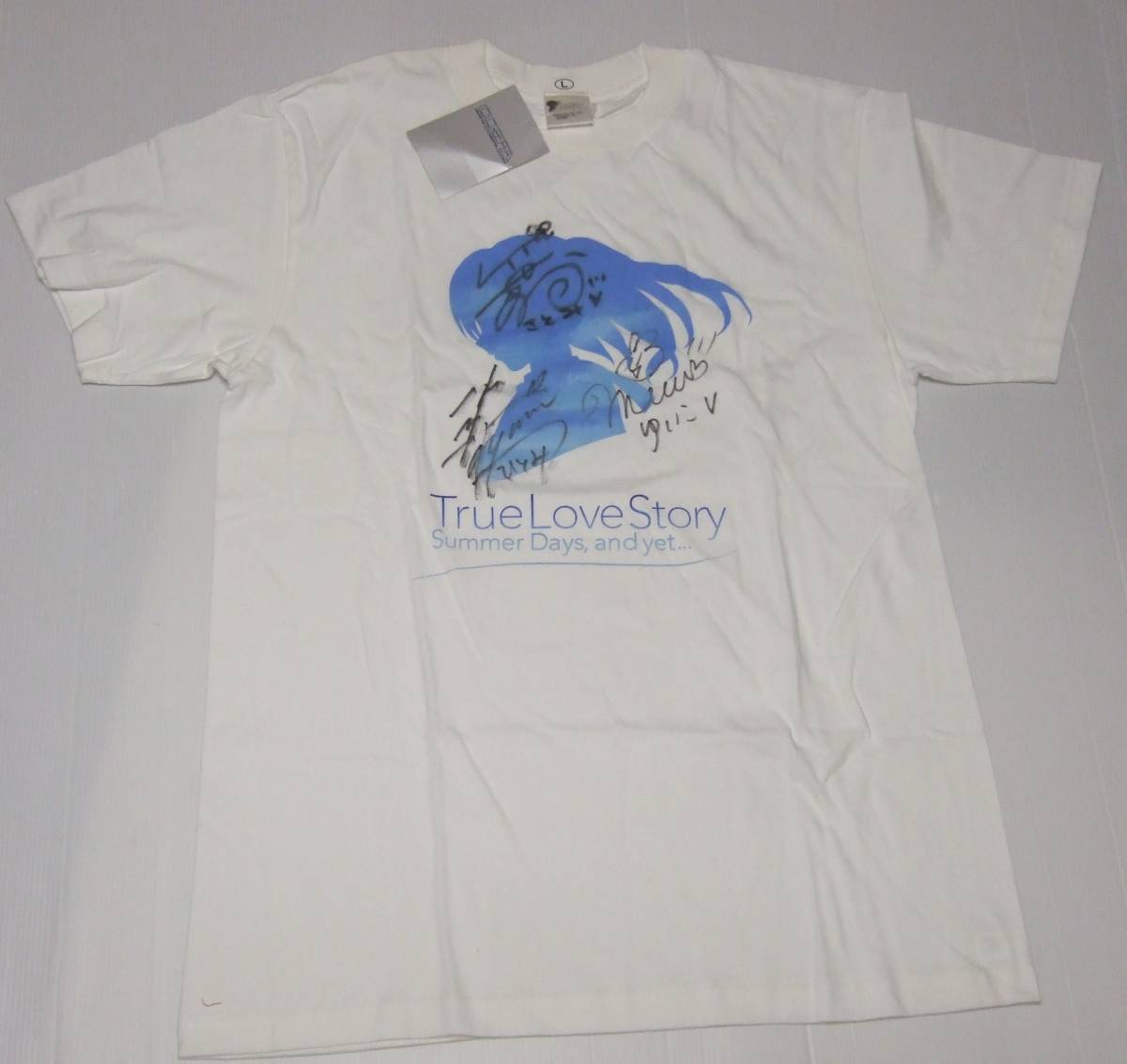 TLSS Tシャツ [True Love Story Summer Days， and yet...]L 有森 瞳美 かかずゆみ 篠坂 唯子 松来未祐 桐屋 里未 笹島かほる サイン入り　_画像1