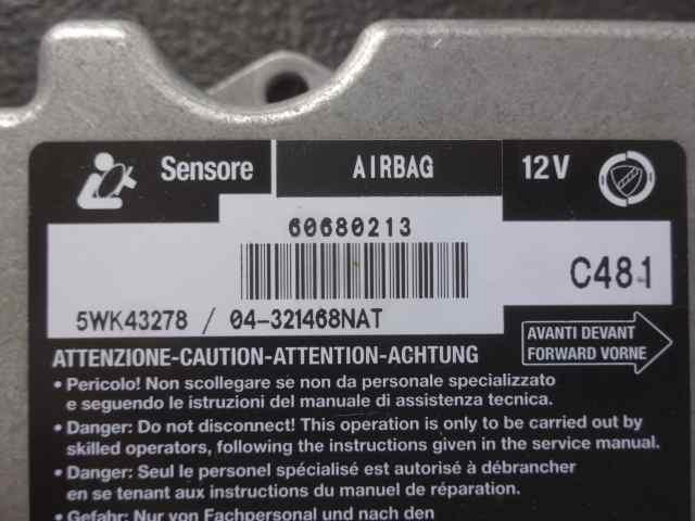 3412 Alpha Romeo 156 GH- 932AC подушка безопасности компьютер CPU ECU эпоха Heisei 17 год 3 месяц 5WK43278 12P18P