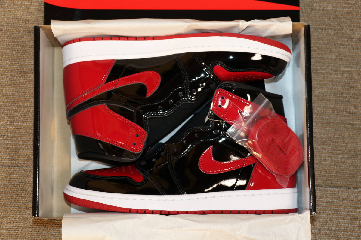 新品未使用品 Nike Air Jordan 1 High OG Patent Bred ナイキ エア