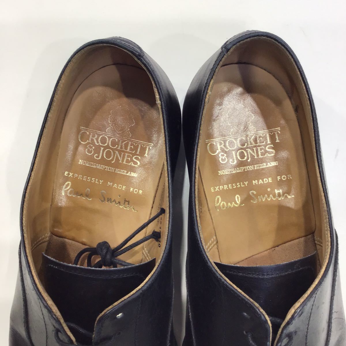 【CROCKETT&JONES クロケット&ジョーンズ】×Paul Smithポールスミス別注 ドレスシューズ ストレートチップ UK7.5 ブラック レザー 2301oki_画像7