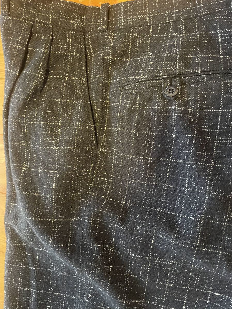 通常販売 超希少 ネップ入り カスリ vintage 50s ウール ワイド