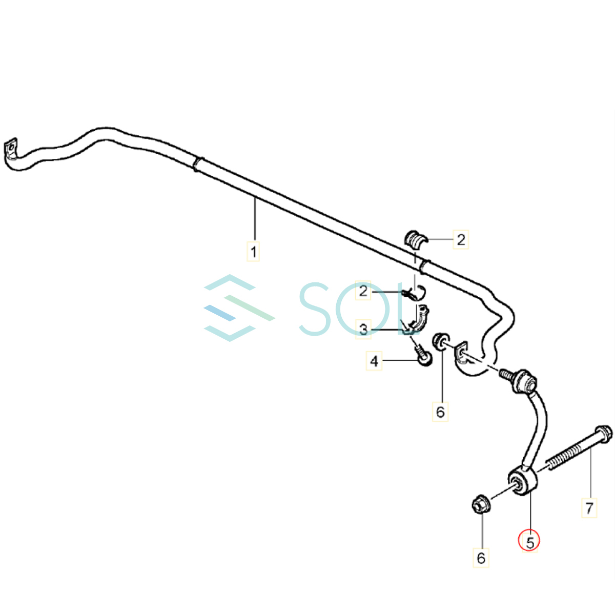 ポルシェ カイエン(92A 9PA) リア スタビリンク スタビライザーリンク ボルト ナット付 右側 95533307021 95533307010 出荷締切18時_画像5