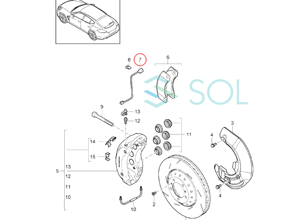 VW トゥアレグ(7P5) フロント ブレーキパッドセンサー 7P0907637A 出荷締切18時_画像2