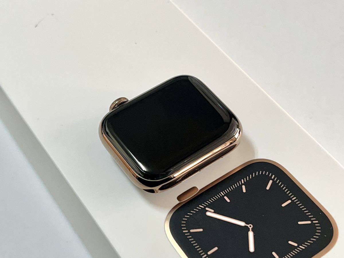 ★ 即決 送料無料 ★ Apple Watch Series 5 40mm アップルウォッチ ゴールド ステンレススチール GPS Cellular  新品社外バンド付き