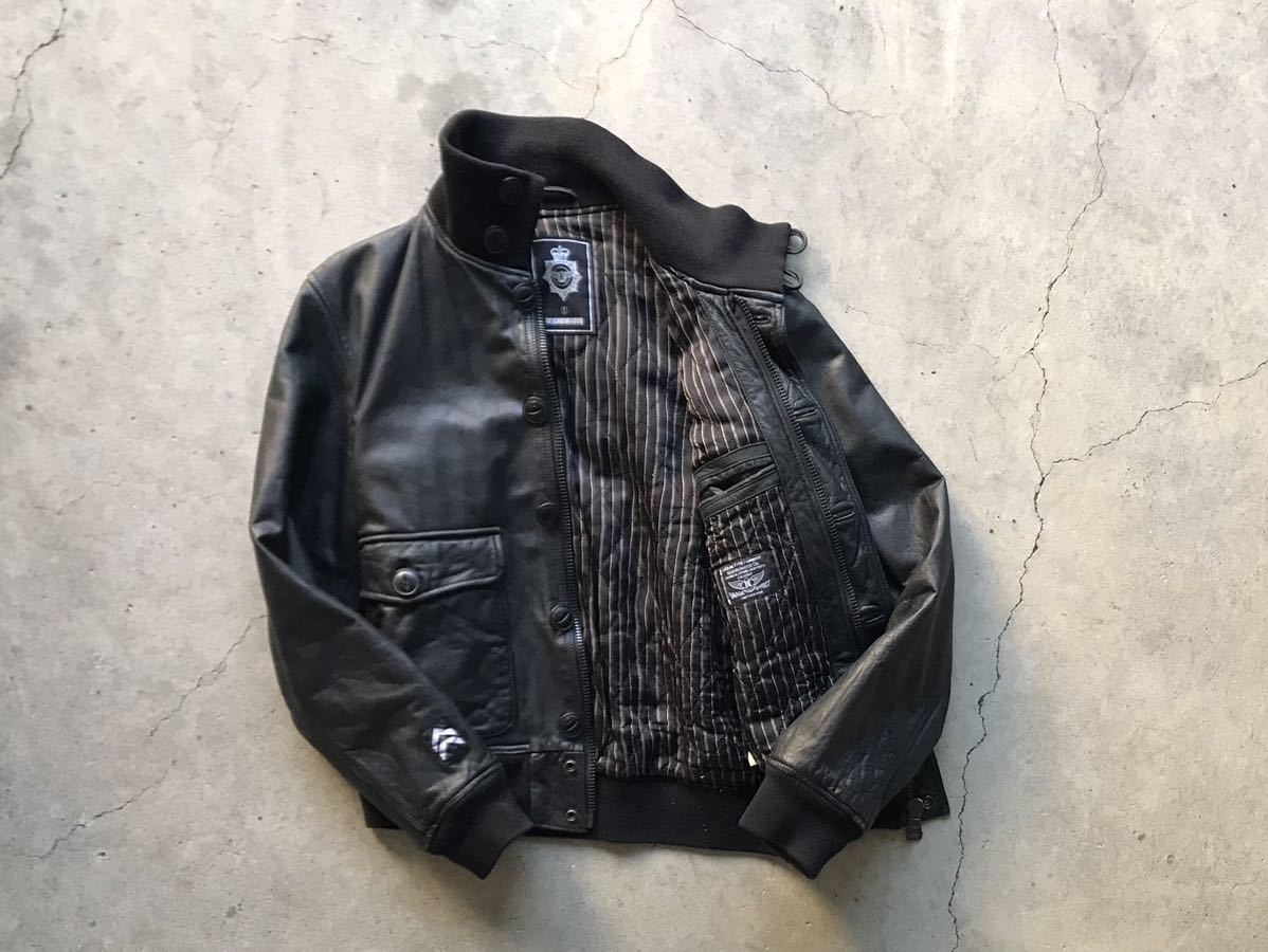 NEIGHBORHOOD レザー G-1フライトジャケット 1 ネイバーフッド メンズ
