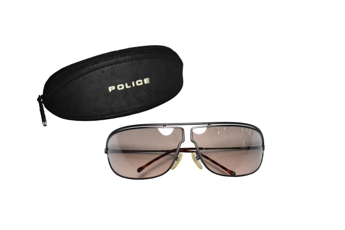  Италия производства [POLICE/ Police ]S2885 полный обод Teardrop солнцезащитные очки metal рама Brown линзы 