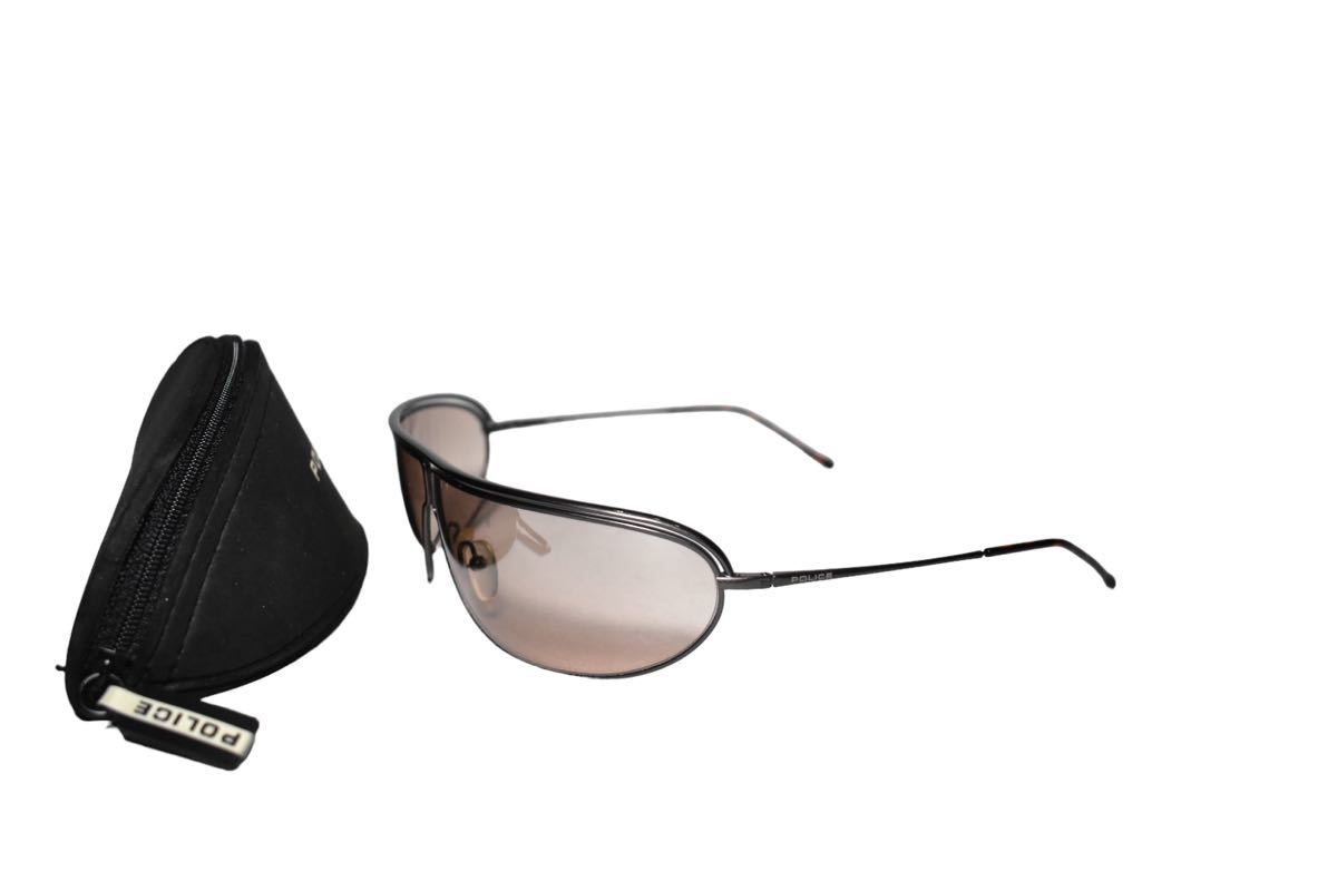  Италия производства [POLICE/ Police ]S2885 полный обод Teardrop солнцезащитные очки metal рама Brown линзы 