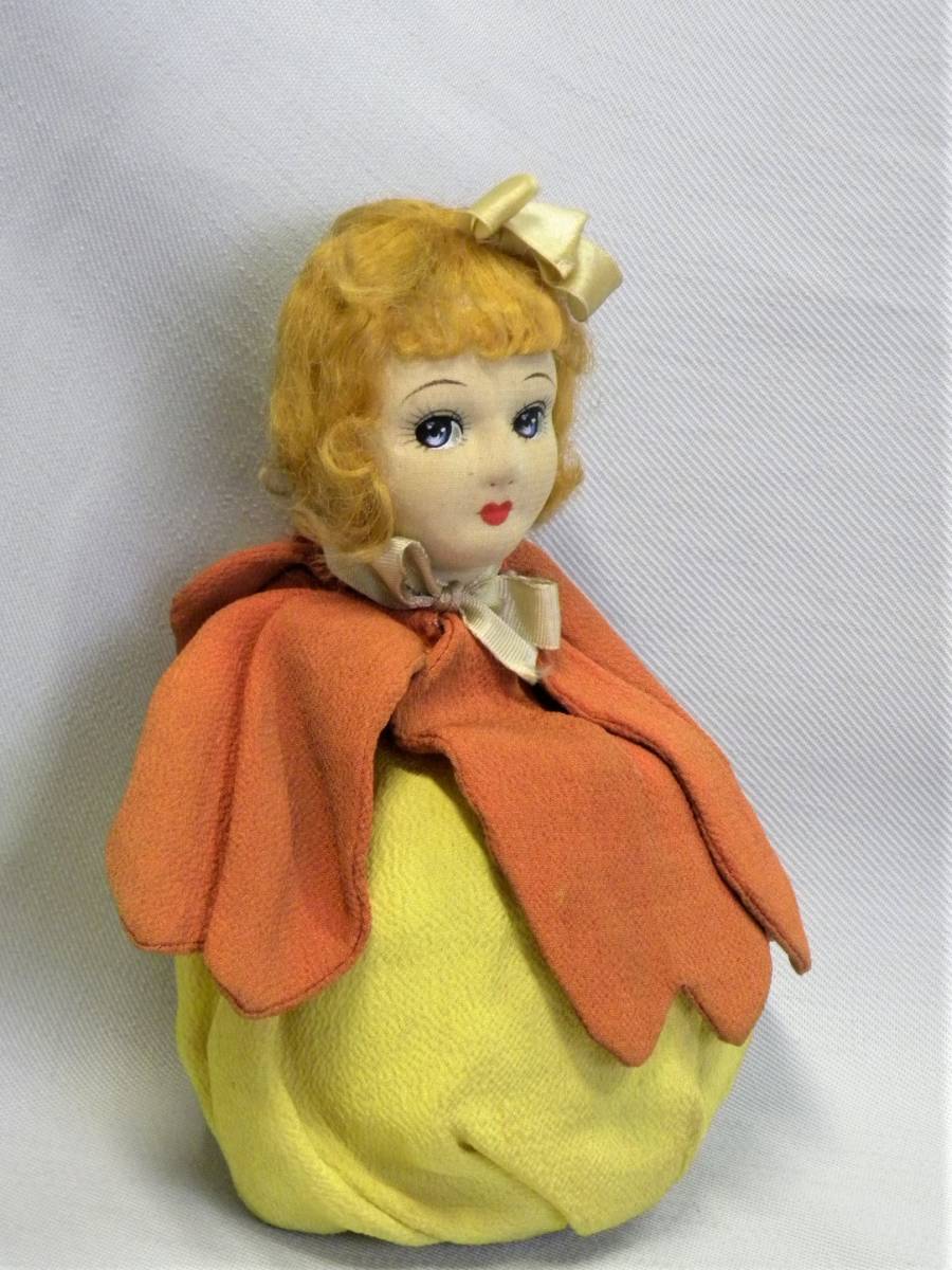 昭和レトロ 巾着人形 文化人形 ミニバッグ きんちゃく 布小物 乙女雑貨の画像1