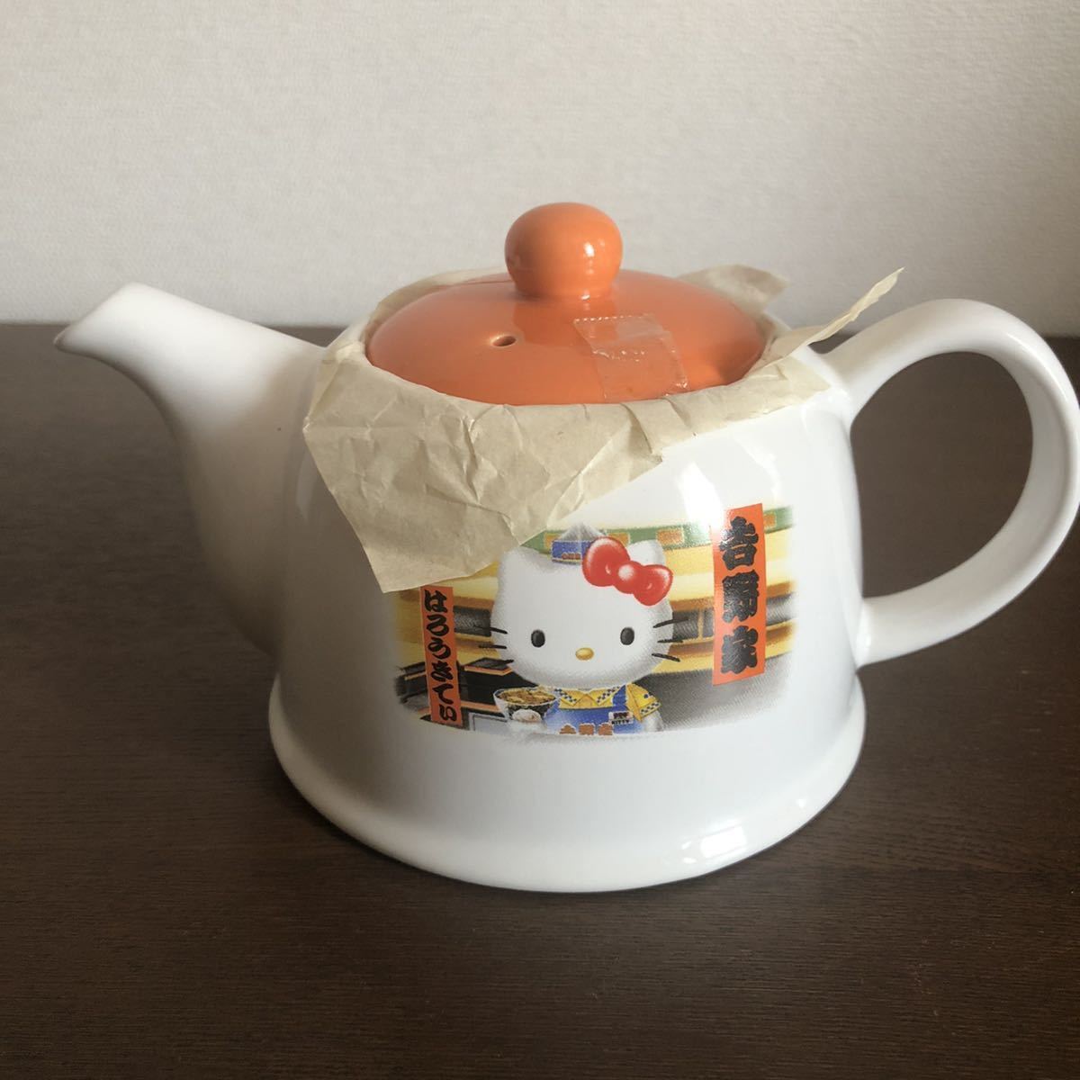  super-rare * Yoshino house × Hello Kitty (2001) small teapot (.. light ) ceramics made teapot coffee pot collaboration Sanrio valuable goods new goods boxed 