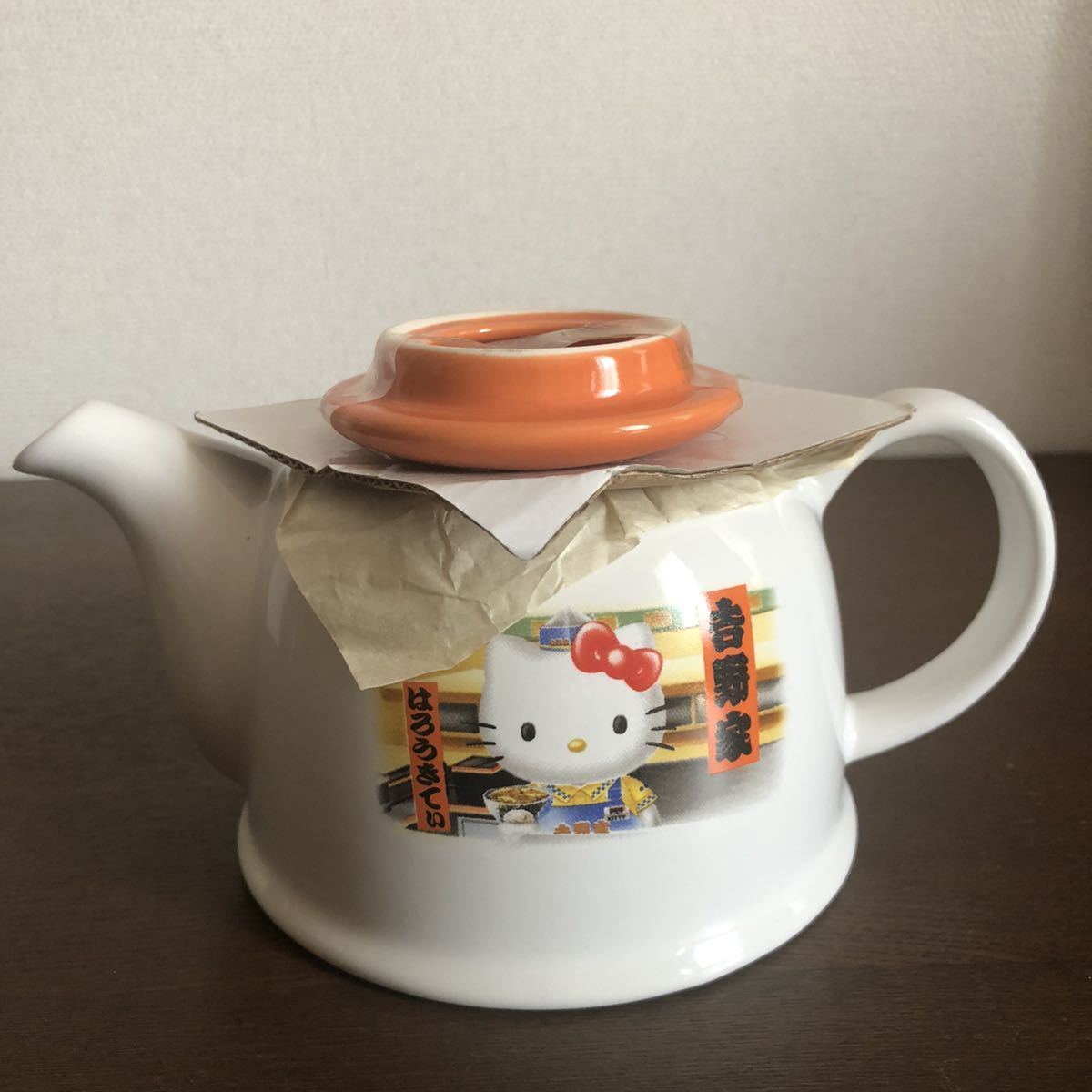 super-rare * Yoshino house × Hello Kitty (2001) small teapot (.. light ) ceramics made teapot coffee pot collaboration Sanrio valuable goods new goods boxed 