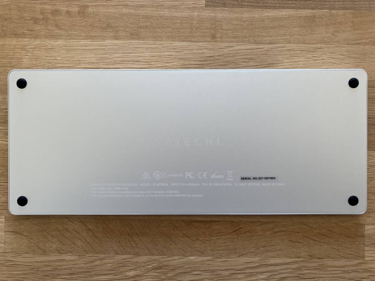Satechi Slim X1 Bluetooth マルチペア バックライトキーボード シルバー アルミボディ 294g 英語US配列 USB-C充電式 Magic Keyboard風の画像2