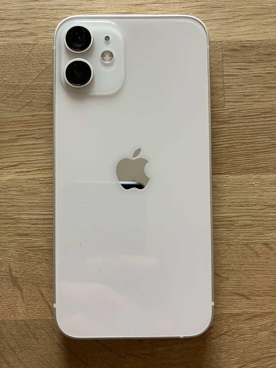 新品同様 Softbank iPhone 12 mini 128GB ホワイト 白 SIMロック解除済 SIMフリー 判定◯ 保証残あり MGDM3J/A_画像1