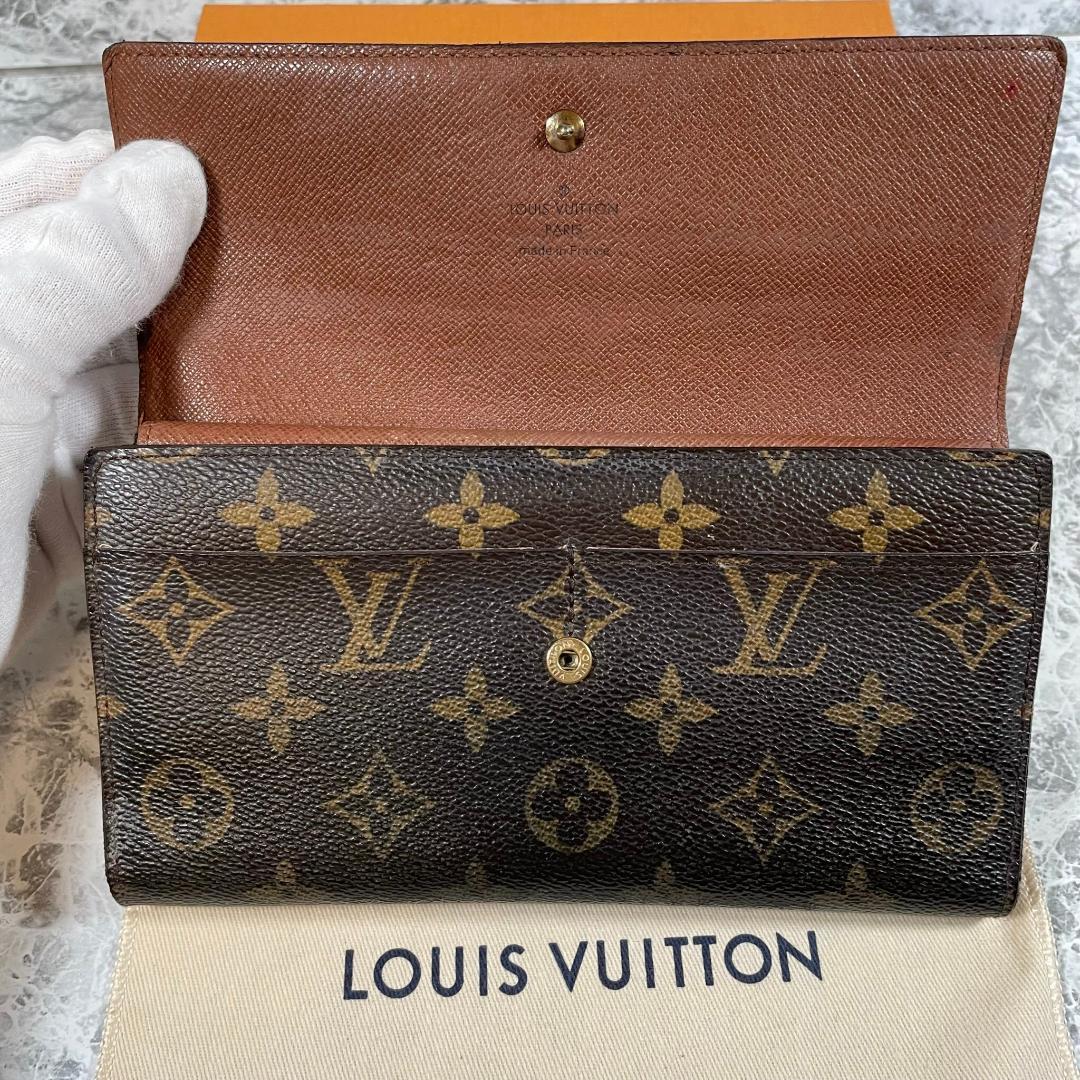 人気定番小物美品 LOUIS VUITTON ルイヴィトン モノグラム ポルトフォイユ