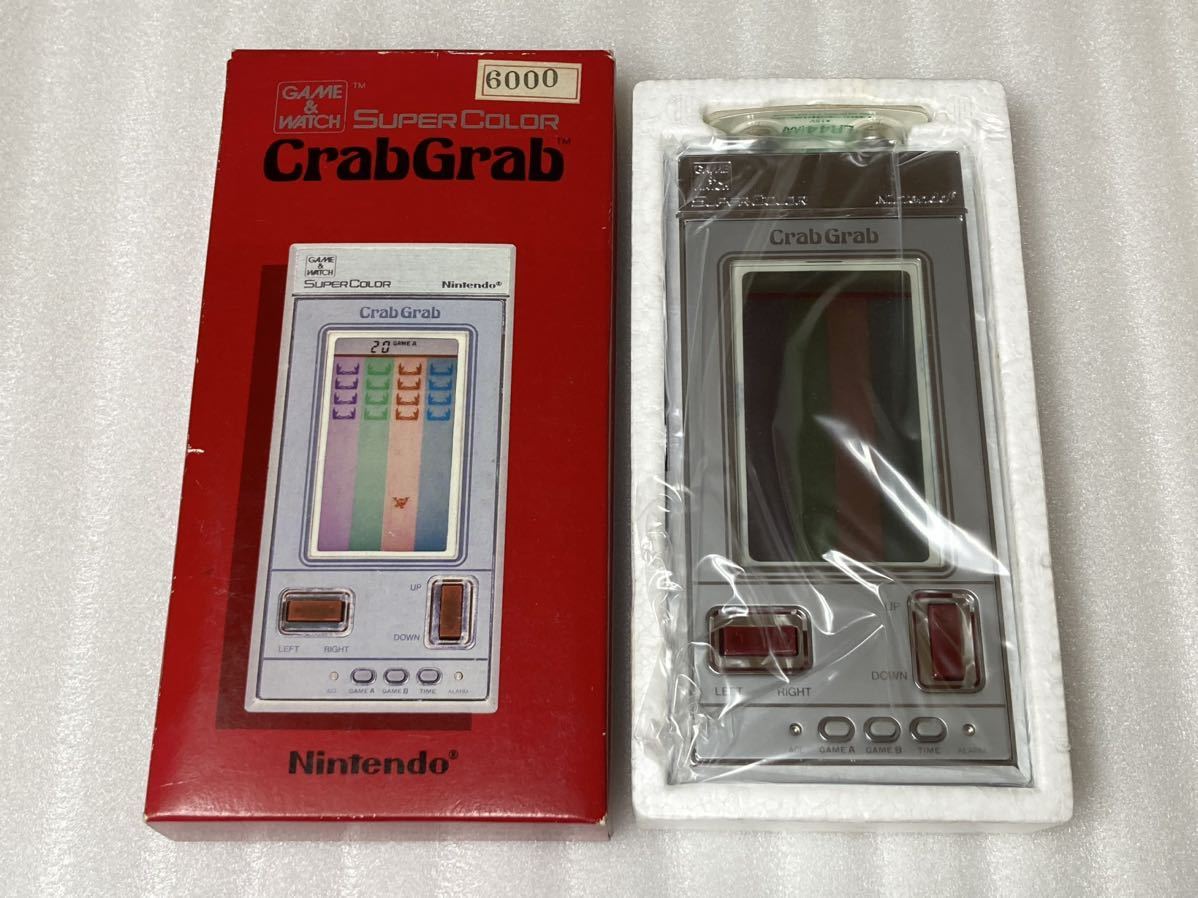 即決 Nintendo 任天堂 ゲームウォッチ Crab Grab クラブグラブ GAME&WATCH SUPER COLOR 当時物 デッドストック LSI 未使用品 希少 絶版