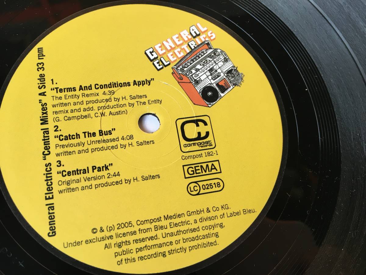 221227●General Electrics - Central Mixes/Compost 182-1/2005年 Jel/12inch LP アナログ盤_画像5