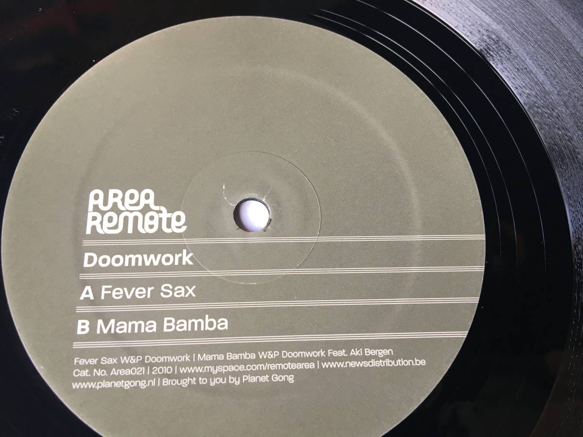 2311●Doomwork - Fever Sax/Mama Bamba/Area021/Tech House/12inch LP アナログ盤_画像4