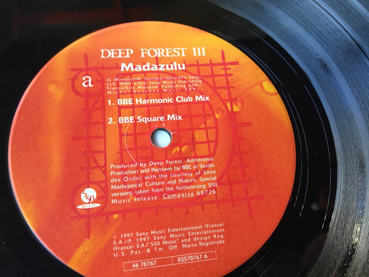 230111●Deep Forest III - Madazulu/ Remix /46 78767/Tribal House/12inch LP アナログ盤_画像4