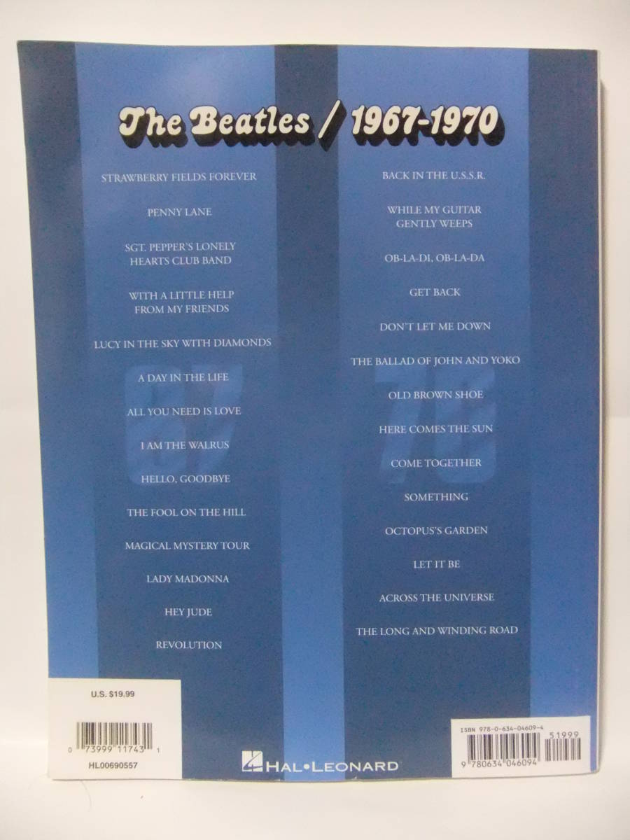 ★The Beatles　1967-1970　 Bass Recorded Versions（ビートルズ/1967-1970: ベース録音バージョン）_画像2