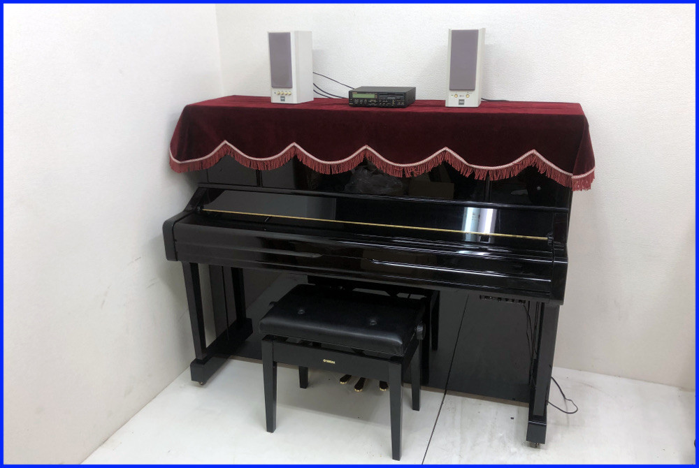 YAMAHA/ヤマハ サイレントアンサンブルピアノ【YU10SEB】自動演奏機能付き 高低自在イス/リモコン/ヘッドフォン等付属品多数 アップライト