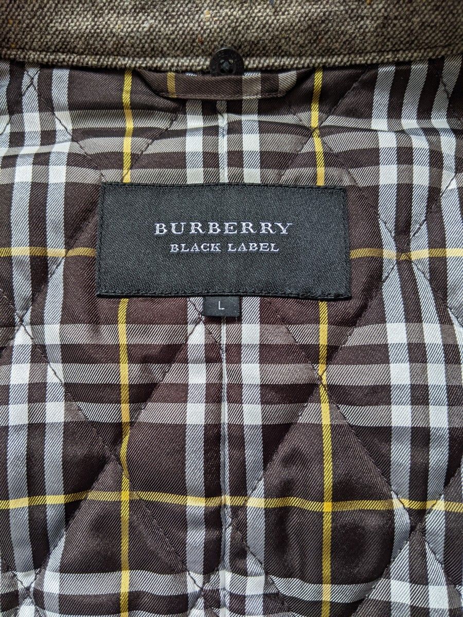 バーバリーブラックレーベル　ライダースジャケット　羊毛　ウール　羊革　シープスキン　レザー　3 Lサイズ BURBERRY