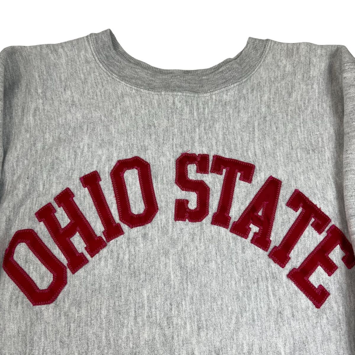 極美品 90s Champion リバースウィーブ USA製 スウェット　ビンテージ サイズM 霜降り グレー 2トーン 古着 vintage OHIO STATE 230018_画像3