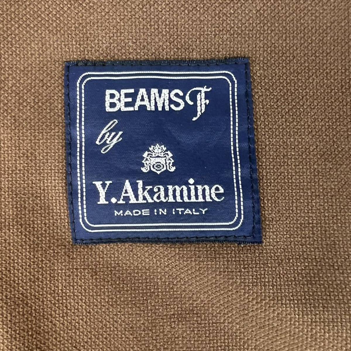 極美品 Beams F×Y.Akamine ワイアカミネ ビームス別注5Bジャケット サイズ46(M相当)レッド×ブラウン チェック柄　イタリア製 希少 230116_画像8