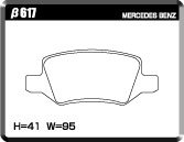 ACRE アクレ ブレーキパッド PC2600(競技専用) リア Mercedes Benz B W245 2.0 B200 TURBO β617_画像3