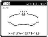 ACRE アクレ ブレーキパッド PC2600(競技専用) リア Mercedes Benz G W463 5.0 G500 β653_画像3