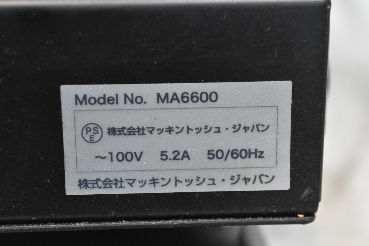 【送料無料!!】Mcintosh MA6600 マッキントッシュ プリメインアンプ 【現状渡し品】の画像9
