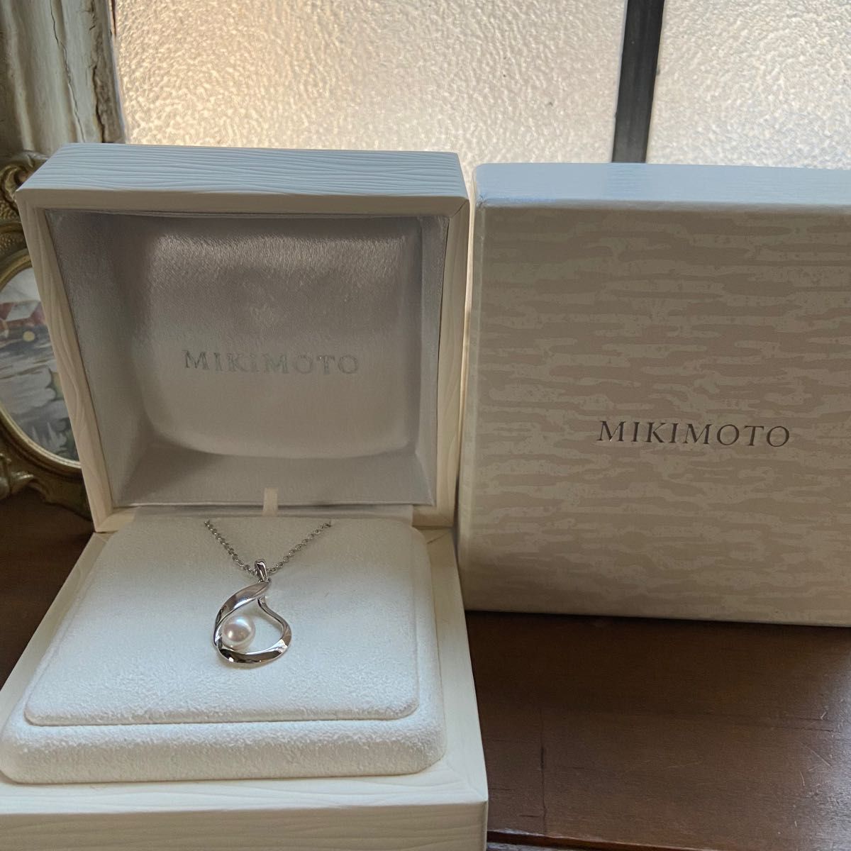 未使用 MIKIMOTO ミキモト 真珠 パール SILVER刻印 ネックレス
