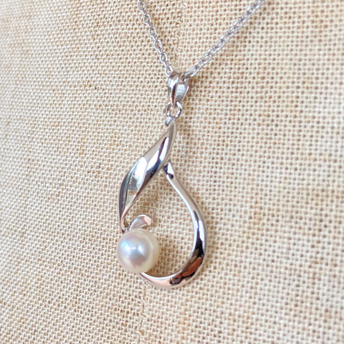 未使用 MIKIMOTO ミキモト 真珠 パール SILVER刻印 ネックレス