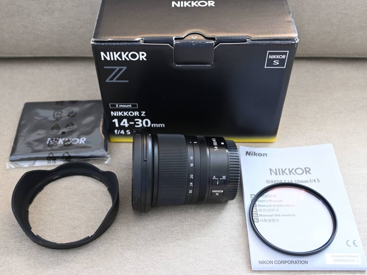 公式】 超美品 Nikon ニコン Nikkor Z 14-30mm F4 S フィルター付き 付属品