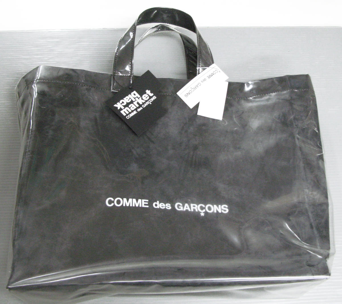 コムデギャルソン ブラックマーケット PVC トートバック OD-K 211 黒 未使用 難アリ ＊ COMME des GARCONS black market PVC TOTE BAG_画像1