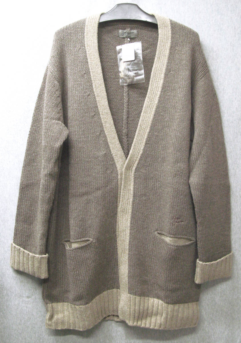 ヨウジヤマモトプールオム 2012AW ロング ニット カーディガン 3 新品 Yohji Yamamoto pour HOMME 2012AW Long Knit Cardigan Brand New 3