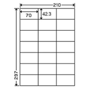 東洋印刷 ナナワードラベル LDZ21QB A4／21面 500枚-